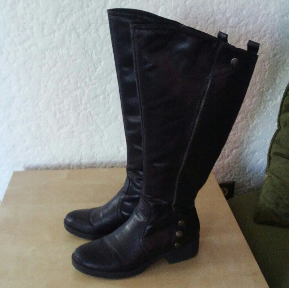 Baretraps boots black WIDE SHAFT 7.5M